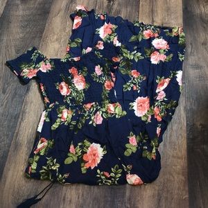 Off the shoulder floral maxi dress